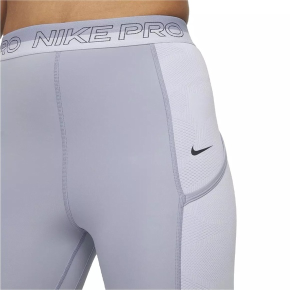 EUC Nike Pro High-Waisted 7/8 Training Leggings With Pockets - Indigo Haze - Picture 3 of 11